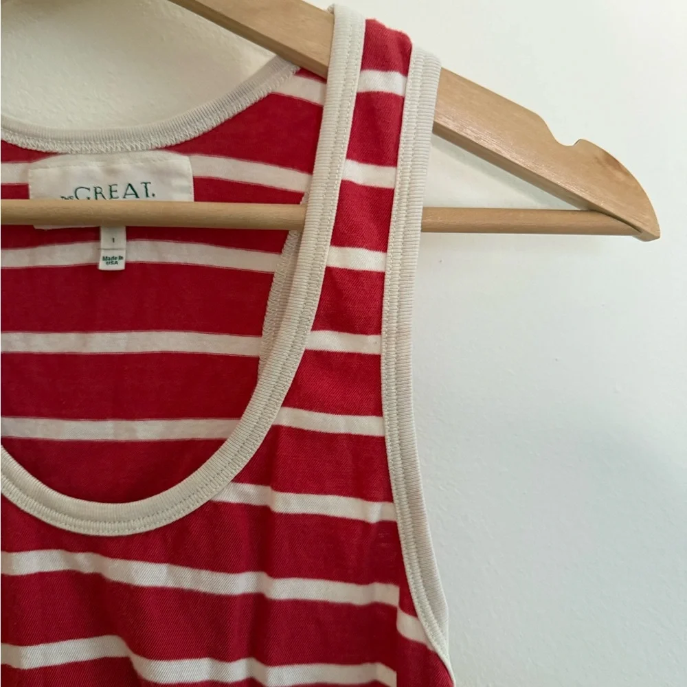 THE GREAT. Striped Racer Back Tank - Picture 5 of 7